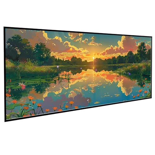 Landschaft Diamond Painting 40 x 80 cm, Diamond Painting Erwachsene Blume DIY Runden Steine Kristall Kunst Bastelnset Erwachsene Anfänger Set, zur Entspannung und Zimmer Wanddeko, Geschenke PJY9 Y-0 von JEPGFOU