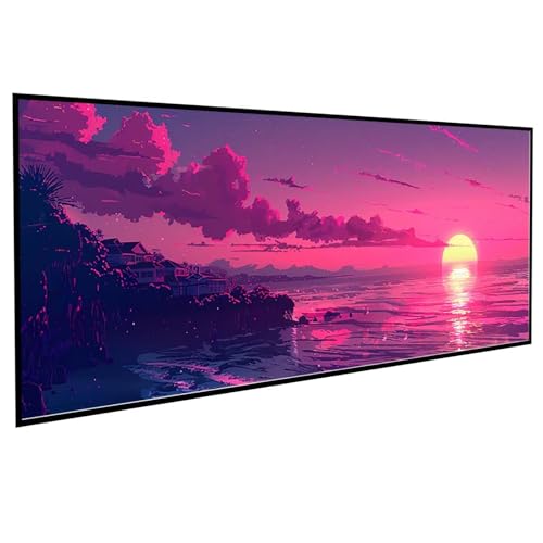 Landschaft Diamond Painting 40 x 80 cm, Diamond Painting Erwachsene Sonnenuntergang DIY Runden Steine Kristall Kunst Bastelnset Erwachsene Anfänger Set, zur Zimmer Wanddeko, Geschenke PJY9 3-I von JEPGFOU
