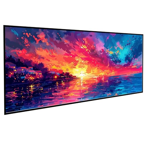 Landschaft Diamond Painting 60 x 120 cm, Diamond Painting Erwachsene Sonnenuntergang DIY Runden Steine Kristall Kunst Bastelnset Erwachsene Anfänger Set, zur Zimmer Wanddeko, Geschenke PJY9 Z-9 von JEPGFOU