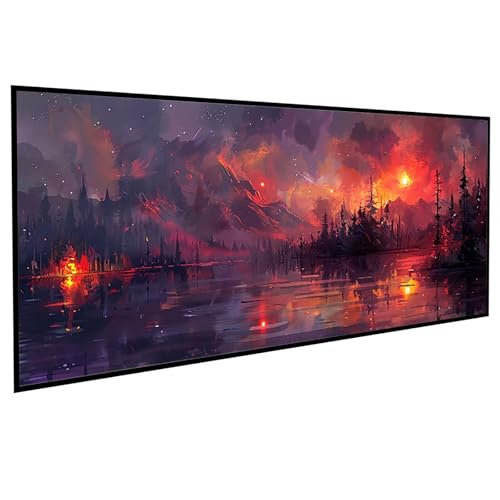 Landschaft Diamond Painting 70x140CM, Diamond Painting Erwachsene BäUme DIY Runden Steine Kristall Kunst Bastelnset Erwachsene Anfänger Set, zur Entspannung und Zimmer Wanddeko, Geschenke PJY6 4-X von JEPGFOU