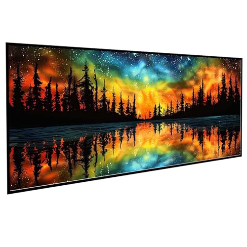 Landschaft Diamond Painting 70x140CM, Diamond Painting Erwachsene BäUme DIY Runden Steine Kristall Kunst Bastelnset Erwachsene Anfänger Set, zur Entspannung und Zimmer Wanddeko, Geschenke PJY6 7-6 von JEPGFOU