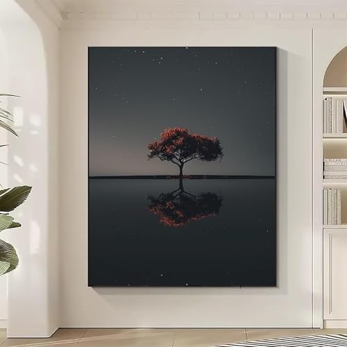 Landschaft Diamond Painting XXL Baum Diamond Art Bilder Erwachsene Dimond Painting Kinder Mosaikherstellung Stickerei Kreuzstich Malerei Kits Basteln für Erwachsene Wanddeko, Geschenke (30x40cm) 8-N von JEPGFOU