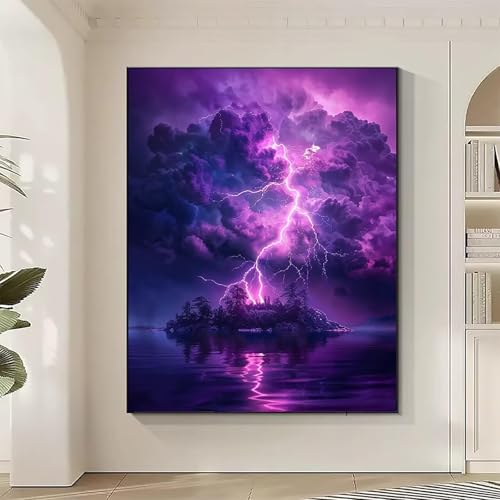 Landschaft Diamond Painting XXL Himmel Diamond Art Bilder Erwachsene Dimond Painting Kinder Mosaikherstellung Stickerei Kreuzstich Malerei Kits Basteln für Erwachsene Wanddeko, Geschenke (70x95cm) J-D von JEPGFOU