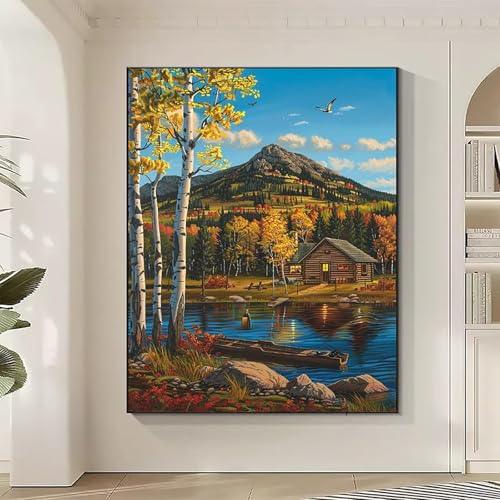 Landschaft Diamond Painting XXL Holzhaus Diamond Art Bilder Erwachsene Dimond Painting Kinder Mosaikherstellung Stickerei Kreuzstich Malerei Kits Basteln für Erwachsene Wanddeko, Geschenke 40x50CM 2-6 Landschaft Diamond Painting XXL Holzhaus Diamond Art Bilder Erwachsene Dimond Painting Kinder Mosaikherstellung Stickerei Kreuzstich Malerei Kits Basteln für Erwachsene Wanddeko, Geschenke 40x50CM 2-6 von JEPGFOU