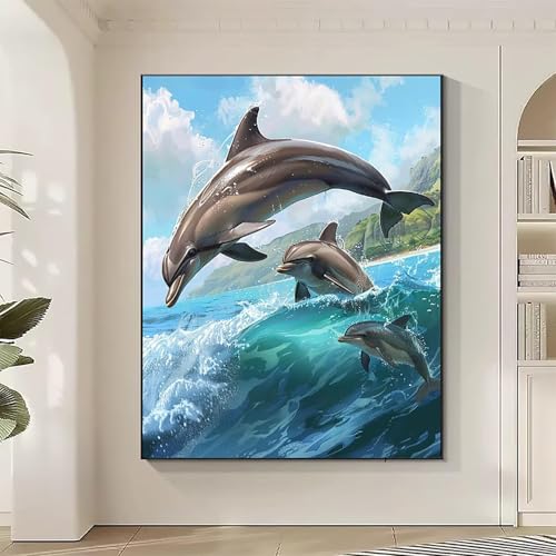 Meereslebewesen Diamond Painting XXL Delphin Diamond Art Bilder Erwachsene Dimond Painting Kinder Mosaikherstellung Stickerei Kreuzstich Malerei Kits Basteln für Erwachsene, Geschenke 70 x 95 cm 9-R Meereslebewesen Diamond Painting XXL Delphin Diamond Art Bilder Erwachsene Dimond Painting Kinder Mosaikherstellung Stickerei Kreuzstich Malerei Kits Basteln für Erwachsene, Geschenke 70 x 95 cm 9-R von JEPGFOU