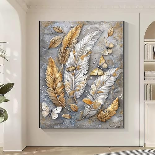 Schmetterling Diamond Painting XXL Feder Diamond Art Bilder Erwachsene Dimond Painting Kinder Mosaikherstellung Stickerei Kreuzstich Malerei Kits Basteln für Erwachsene, Geschenke 30 x 40 cm 5-8 Schmetterling Diamond Painting XXL Feder Diamond Art Bilder Erwachsene Dimond Painting Kinder Mosaikherstellung Stickerei Kreuzstich Malerei Kits Basteln für Erwachsene, Geschenke 30 x 40 cm 5-8 von JEPGFOU