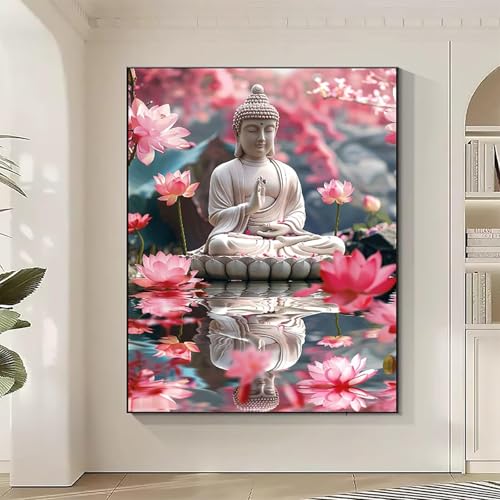Skulptur Diamond Painting XXL Zen Diamond Art Bilder Erwachsene Dimond Painting Kinder Mosaikherstellung Stickerei Kreuzstich Malerei Kits Basteln für Erwachsene Wanddeko, Geschenke (80x110cm) T-V von JEPGFOU