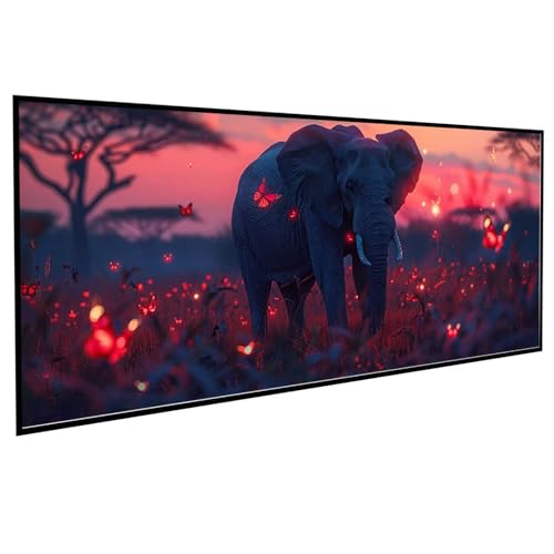 Tier Diamond Painting 40 x 80 cm, Diamond Painting Erwachsene Elefant DIY Runden Steine Kristall Kunst Bastelnset Erwachsene Anfänger Set, zur Entspannung und Zimmer Wanddeko, Geschenke PJY9 6-I von JEPGFOU