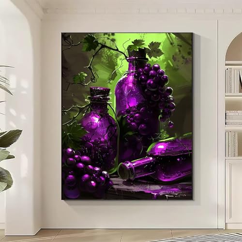Traube Diamond Painting XXL Flasche Diamond Art Bilder Erwachsene Dimond Painting Kinder Mosaikherstellung Stickerei Kreuzstich Malerei Kits Basteln für Erwachsene Wanddeko, Geschenke 80x100CM 7-J Traube Diamond Painting XXL Flasche Diamond Art Bilder Erwachsene Dimond Painting Kinder Mosaikherstellung Stickerei Kreuzstich Malerei Kits Basteln für Erwachsene Wanddeko, Geschenke 80x100CM 7-J von JEPGFOU