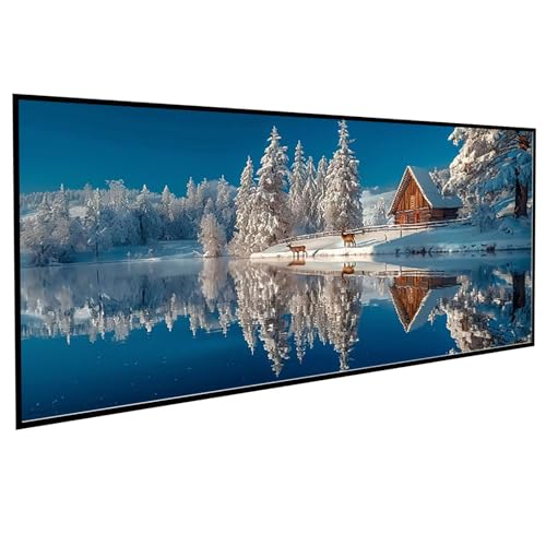 Winter Diamond Painting 30x60cm, Diamond Painting Erwachsene Kabine DIY Runden Steine Kristall Kunst Bastelnset Erwachsene Anfänger Set, zur Entspannung und Zimmer Wanddeko, Geschenke PJY2 N-1 von JEPGFOU