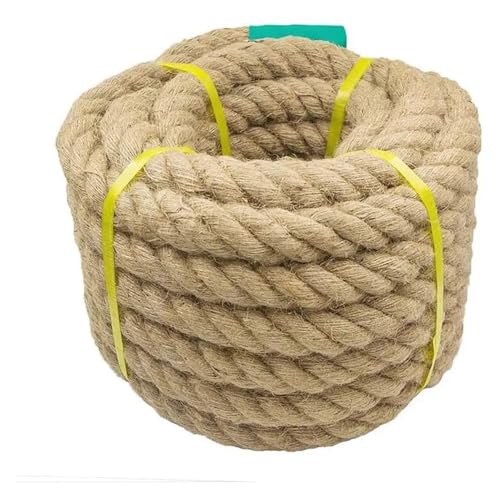 JEQGDLUI 1–20 mm Dickes, natürliches, handgefertigtes Juteseil, Verschiedene Stärken, Seile for Geschenkblumenverpackungen, DIY, handgefertigt(20mm x 5M) von JEQGDLUI