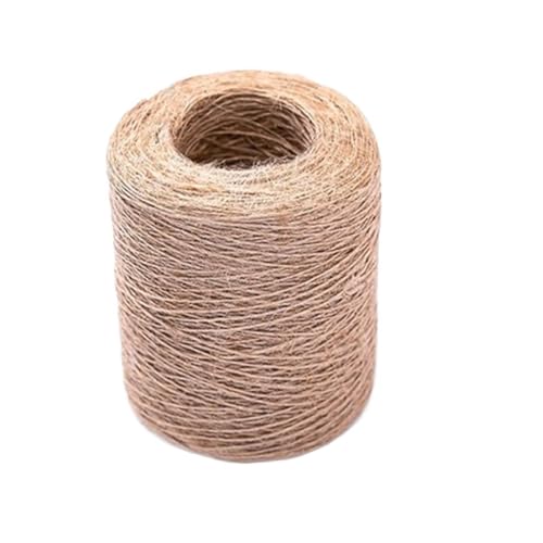 JEQGDLUI Handgefertigtes Juteseil, DIY-Materialseil, Kindergartenumgebungs-Dekorationsbündel, Leinenseil, Retro, dick, Hanf 1/2/3/4 mm(1mmx400m) von JEQGDLUI