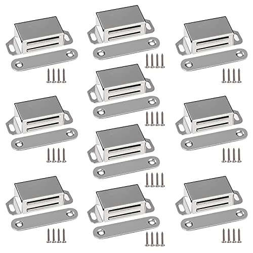 Magnetschnäpper Edelstahl 10 Stück Türmagnete 10kg Stark Magnetverschluss Schrank Magnet Türschließer Tür Magnete Schrankmagnete Möbelmagnete Magnet für Schranktür von JEROOP