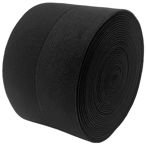 Faltbares Gummiband zum Nähen, 6,1 cm breit, 4,5 m hohe Elastizität, doppelseitige Flachstrick-elastische Spule, schwerer Stretchgurt für Bund, Hosen, Kleidung, Heimwerker- und Nähprojekte (schwarz) Faltbares Gummiband zum Nähen, 6,1 cm breit, 4,5 m hohe Elastizität, doppelseitige Flachstrick-elastische Spule, schwerer Stretchgurt für Bund, Hosen, Kleidung, Heimwerker- und Nähprojekte (schwarz) von JESEP YONG