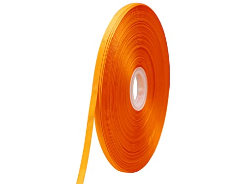 Jesep Ripsband #752 (100 Yard), einfarbig, für Boutique, Geschenkverpackung, Verpackung, Basteln, Schleife, Haarband, Zubehör, sortiert, Nr. 752 (6 mm, Orange) von JESEP YONG