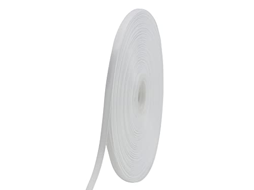 Jesep Ripsband für Boutiquen, Geschenkverpackungen, Bastelarbeiten, Schleifen, Haarband, Zubehör, 91,4 m, 6 mm, Weiß von JESEP YONG