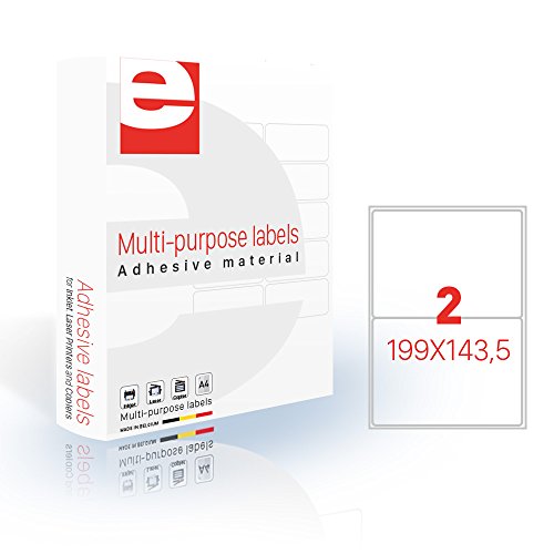 jetlascop 32300505 2 Stück Etiketten 200 Blatt/Box Abgerundete Ecken A4 200 x 143,5 mm jetlascop 32300505 2 Stück Etiketten 200 Blatt/Box Abgerundete Ecken A4 200 x 143,5 mm von JETLASCOP