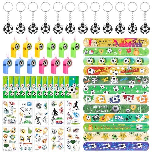 58 Stück Fußball Party Mitgebsel Kindergeburtstag Junge Give Aways Fußball mit Trillerpfeife Schnapparmband Kinder Geschenk Taschen Tattoo Schlüsselanhänger Fußball-Party Deko für Kindergeburtstage 58 Stück Fußball Party Mitgebsel Kindergeburtstag Junge Give Aways Fußball mit Trillerpfeife Schnapparmband Kinder Geschenk Taschen Tattoo Schlüsselanhänger Fußball-Party Deko für Kindergeburtstage von JETOP