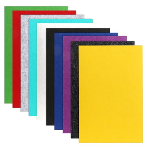 Bastelfilz 5mm A4, 10 Farben 20*30cm dicker Filz Schwarz Grün Weiß Rot Grau Gelb Blau Lila Filzmatte Bunt Filzstoff zum Basteln Filzplatten 5mm für Kinder Erwachsene Patchwork Basteln zu Weihnachten Bastelfilz 5mm A4, 10 Farben 20*30cm dicker Filz Schwarz Grün Weiß Rot Grau Gelb Blau Lila Filzmatte Bunt Filzstoff zum Basteln Filzplatten 5mm für Kinder Erwachsene Patchwork Basteln zu Weihnachten von JETOP