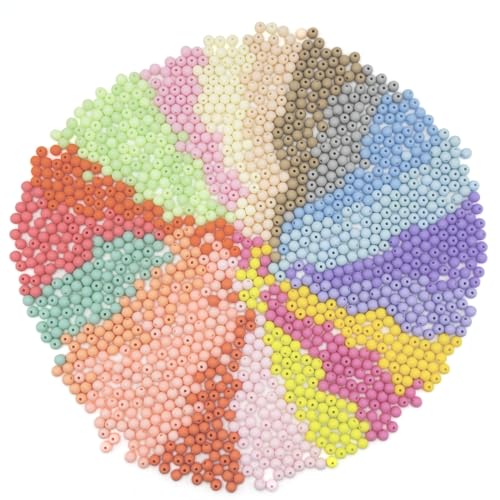 Bastelperlen zum Auffädeln ca. 1500 Stück Perlen Pastell für Armbänder Selber Machen Acrylperlen 6mm Kinder und Erwachsene Mehrfarbig Matte Perlen Basteln für Armbänder Schmuck (gemischte Farben) Bastelperlen zum Auffädeln ca. 1500 Stück Perlen Pastell für Armbänder Selber Machen Acrylperlen 6mm Kinder und Erwachsene Mehrfarbig Matte Perlen Basteln für Armbänder Schmuck (gemischte Farben) von JETOP