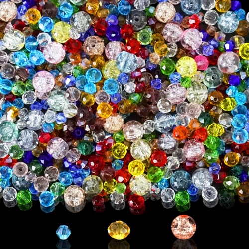 JETOP 1180 Glasperlen für Armbandherstellung 8/6/4mm Kristallperlen zum Basteln Bunte Perlen für Schmuckherstellung Sortierte Glasperlen Klein und Groß für Armbänder Halsketten Ohrringe Sonnenfänger JETOP 1180 Glasperlen für Armbandherstellung 8/6/4mm Kristallperlen zum Basteln Bunte Perlen für Schmuckherstellung Sortierte Glasperlen Klein und Groß für Armbänder Halsketten Ohrringe Sonnenfänger von JETOP