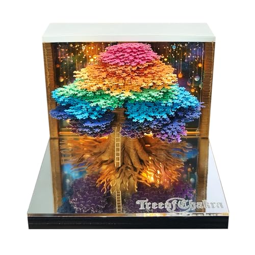 3D-Kalender 2026, 3D-Notizblock, Kalender mit LED-Lichtern, kreativer Papierschnitzerei-Kunst-Notizblock, Zeitmess-Kalender 2026, 3D-Kalender für Schule, Zuhause, Büro, Schreibtisch-Dekoration von JEUDJJBW