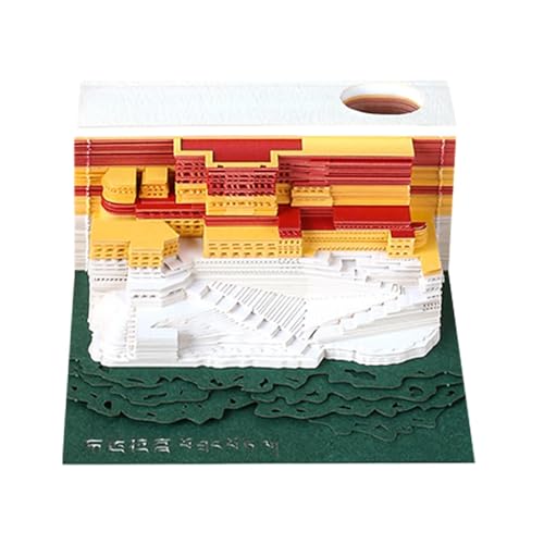 3D-Notizblock, 3D-Notizblock, Kunst, Papierschnitzerei, 3D-Palast-Notizblock, exquisit, kreativ, antihaftbeschichtet, 3D-Kunstblöcke mit Stifthalter, für Schule, Zuhause, Büro, Geschenke, Ornamente 3D-Notizblock, 3D-Notizblock, Kunst, Papierschnitzerei, 3D-Palast-Notizblock, exquisit, kreativ, antihaftbeschichtet, 3D-Kunstblöcke mit Stifthalter, für Schule, Zuhause, Büro, Geschenke, Ornamente von JEUDJJBW