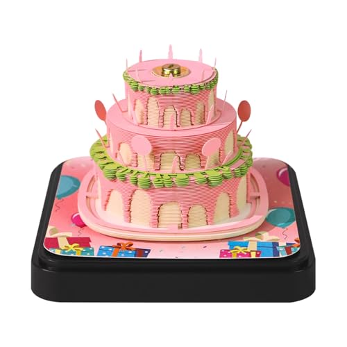 Time Piece Kalender 2026, 3D-Papier-Skulptur-Kalender, kreativer Panorama-3D-Notizblock, rosa Kuchen, zum Abreißen, DIY, Schnitzkunst, Notizblock mit Wochenkalendern, für Büro, Zuhause Time Piece Kalender 2026, 3D-Papier-Skulptur-Kalender, kreativer Panorama-3D-Notizblock, rosa Kuchen, zum Abreißen, DIY, Schnitzkunst, Notizblock mit Wochenkalendern, für Büro, Zuhause von JEUDJJBW