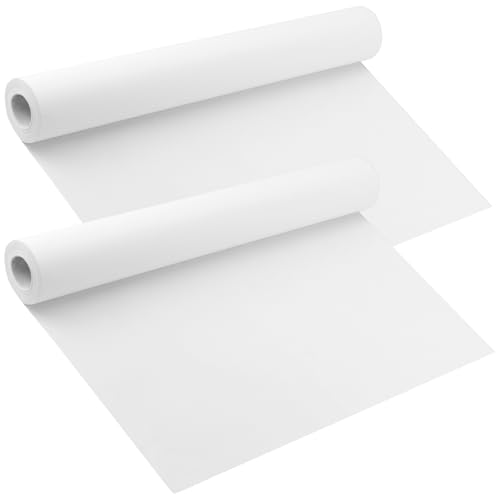 JEUIHAU 2 Rollen Zeichenpapierrolle, 44 cm x 25 m, weißes Kunstpapierrolle, Ersatz-Staffeleipapier zum Malen, Verpacken, Versand, Basteln, Kunst und Ausstellen JEUIHAU 2 Rollen Zeichenpapierrolle, 44 cm x 25 m, weißes Kunstpapierrolle, Ersatz-Staffeleipapier zum Malen, Verpacken, Versand, Basteln, Kunst und Ausstellen von JEUIHAU