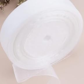 JEUIHAU 5 Stück 2,5 cm transparentes Band, 45,7 m/Rolle, weißes Chiffonband für Geschenkverpackungen, Hochzeitssträuße und Basteldekorationen JEUIHAU 5 Stück 2,5 cm transparentes Band, 45,7 m/Rolle, weißes Chiffonband für Geschenkverpackungen, Hochzeitssträuße und Basteldekorationen von JEUIHAU