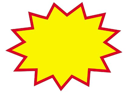 JEUIHAU 500 Stück Preisschilder, Starburst-Schilder, Werbe-Preisschilder, blanko, Einzelhandelsschilder, für Einzelhandelsgeschäft, Lebensmittelparty, 13 x 17 cm JEUIHAU 500 Stück Preisschilder, Starburst-Schilder, Werbe-Preisschilder, blanko, Einzelhandelsschilder, für Einzelhandelsgeschäft, Lebensmittelparty, 13 x 17 cm von JEUIHAU