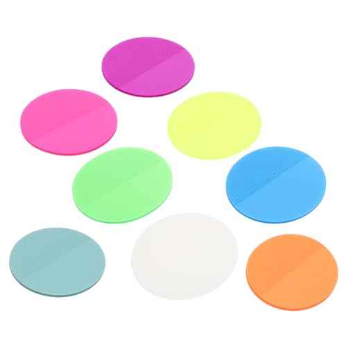 JEWEDECO 1 Satz Runde Haftnotizen Farben Transparente Selbstklebende Memo Pads aus Pet Wiederverwendbar für Büro Schule und Zuhause Praktische Tiermuster Notizzettel mit Starkem von JEWEDECO