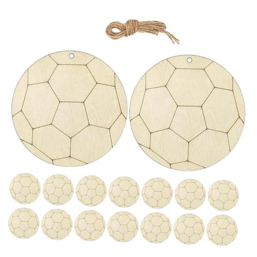 JEWEDECO Fußball-anhänger Aus Holz Unbehandelt Für Bastelprojekte Mit Rustikalem Design Geeignet Für Wanddekoration Fenster Und Tisch JEWEDECO Fußball-anhänger Aus Holz Unbehandelt Für Bastelprojekte Mit Rustikalem Design Geeignet Für Wanddekoration Fenster Und Tisch von JEWEDECO