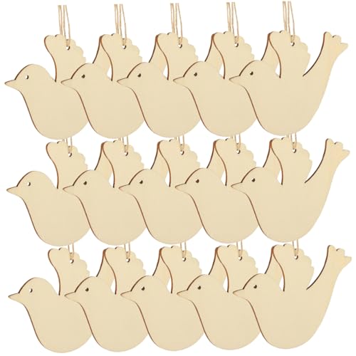 JEWEDECO 1 Set Weihnachtsholzspäne, Unvollendete Holzausschnitte, Weihnachtsbaumanhänger, Graffiti Holzanhänger, Graffiti Holzspäne, Dekorative Weihnachtsverzierung, DIY Graffiti Chip, von JEWEDECO