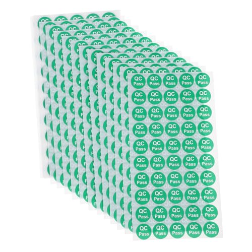 JEWEDECO 10 Blatt Qc-tester-etiketten: Runde Bestanden-etiketten – Selbstklebende Aufkleber Mit Kreispunkten Für Die Qualitätskontrolle, Bestandsverwaltung, Schnelle Identifizierung von JEWEDECO