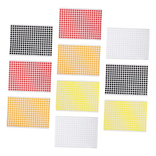 JEWEDECO 10 Bögen Farbaufkleber Geschenkaufkleber Punkte Klebekreisaufkleber Runde Etikettenaufkleber Klebekreisaufkleber Klebepunktetikett Farbkreisaufkleber Geschenkaufkleber Runde von JEWEDECO