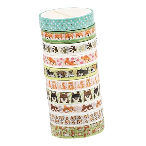 JEWEDECO 10 Rollen Hot Stamping Washi Tape für DIY Basteln Scrapbooking Dekorationen Papier Klebeband mit Glänzendem Goldakzent Vielseitig für Planer Geschenke und Journale JEWEDECO 10 Rollen Hot Stamping Washi Tape für DIY Basteln Scrapbooking Dekorationen Papier Klebeband mit Glänzendem Goldakzent Vielseitig für Planer Geschenke und Journale von JEWEDECO