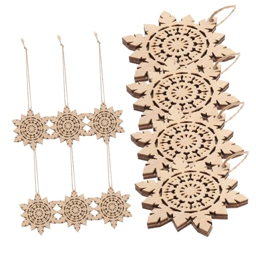 JEWEDECO 10 Stück Doppelte Dekorative Holzspäne, Holzscheiben, Weihnachtsdekorationen, Ornamente, Christbaumschmuck, Holzornamente Zum Basteln, Weihnachts Holzausschnitte, JEWEDECO 10 Stück Doppelte Dekorative Holzspäne, Holzscheiben, Weihnachtsdekorationen, Ornamente, Christbaumschmuck, Holzornamente Zum Basteln, Weihnachts Holzausschnitte, von JEWEDECO