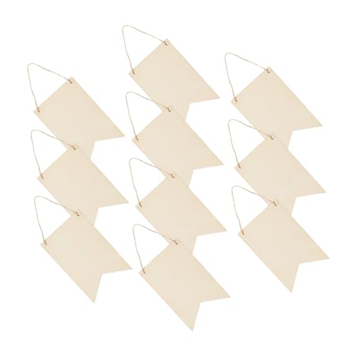 JEWEDECO 10 Stück Flaggenanhänger, DIY Holz Zum Aufhängen, Holztafel, Holzschild Mit Loch, Holzschild, Blanko Chips, Holzetikettenschild, Blanko Holzschilder Zum Basteln, Schlichte JEWEDECO 10 Stück Flaggenanhänger, DIY Holz Zum Aufhängen, Holztafel, Holzschild Mit Loch, Holzschild, Blanko Chips, Holzetikettenschild, Blanko Holzschilder Zum Basteln, Schlichte von JEWEDECO