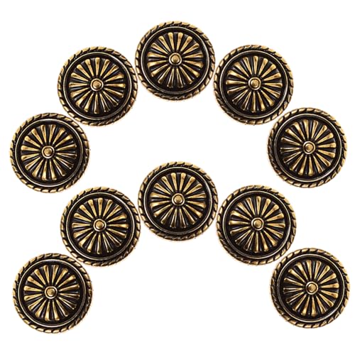 JEWEDECO 10 Stück Knöpfe Im Retro Stil, Nähknöpfe, Bastelknöpfe, Kleiderknopf, Metallknöpfe Zum Basteln, Legierung, Mantelknopf, Anzugknopf Für Herren, Mantelknöpfe, Ersatz Jackenknöpfe von JEWEDECO