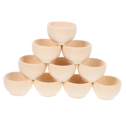 JEWEDECO 10 Stück Kreative Bemalte Holzschalen, Mini Rohlingschalen, Figurenrohlinge, Rohlinge, Schalenmodelle, Kreative Holzrohlinge, Unbehandelte Holzrohlinge, Unbehandelte Holzrohlinge, JEWEDECO 10 Stück Kreative Bemalte Holzschalen, Mini Rohlingschalen, Figurenrohlinge, Rohlinge, Schalenmodelle, Kreative Holzrohlinge, Unbehandelte Holzrohlinge, Unbehandelte Holzrohlinge, von JEWEDECO