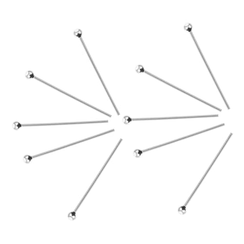 JEWEDECO 10 Stück Perlennadel Ösenstifte Zur Schmuckherstellung, DIY Schmucknadel, Halskette, DIY Nadelkopfstifte Zur Schmuckherstellung, Ohrring Charms, Ohrringmaterial, Ohrringteile, von JEWEDECO