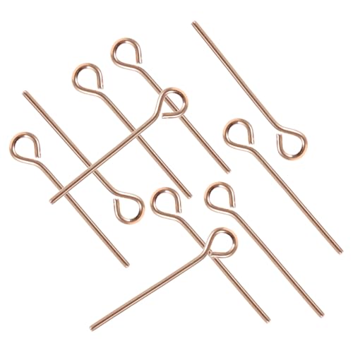 JEWEDECO 10 Stück Perlennadeln, DIY Ohrringstifte, Ohrringherstellungszubehör, Stifte Für Ohrringe, Schmuckzubehör, Ösen, Nützliche DIY Stifte, Schmuckherstellungswerkzeuge, DIY von JEWEDECO