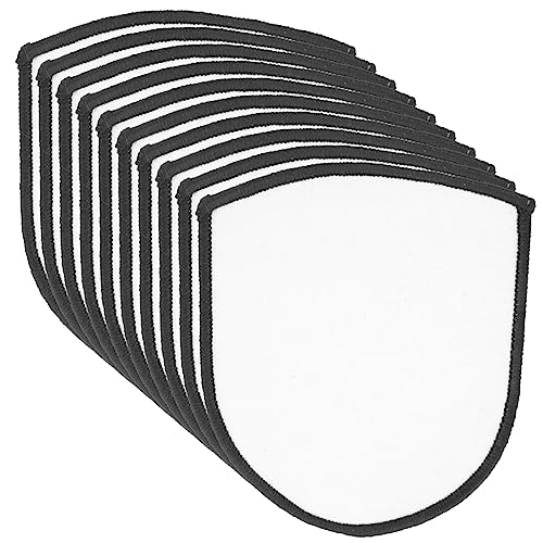 JEWEDECO 10 Stück Sublimations Patches zum Aufbügeln Weiße DIY Stick Aufnäher Robustem Vliesstoff Hitzebeständige Textil Patches zum Reparieren und Gestalten von Kleidung und Accessoires von JEWEDECO