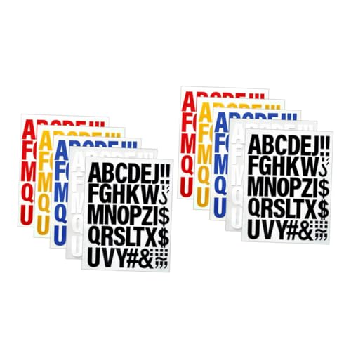 JEWEDECO 10 Stück Teiliges Bügelbuchstaben Aufbügeln für Textilien Vielseitige Wärmeübertragungsaufkleber in Gelb Weiß Blau Rot Schwarz für Kleidung Rucksäcke Einfache Diy-anwendung JEWEDECO 10 Stück Teiliges Bügelbuchstaben Aufbügeln für Textilien Vielseitige Wärmeübertragungsaufkleber in Gelb Weiß Blau Rot Schwarz für Kleidung Rucksäcke Einfache Diy-anwendung von JEWEDECO