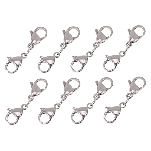 JEWEDECO 10 Stück Teiliges Lobster Karabinerverschluss Multifunktionale Schmuckverbinder für Halsketten Armbänder und DIY Schlüsselanhänger Langlebig und Rostfrei JEWEDECO 10 Stück Teiliges Lobster Karabinerverschluss Multifunktionale Schmuckverbinder für Halsketten Armbänder und DIY Schlüsselanhänger Langlebig und Rostfrei von JEWEDECO