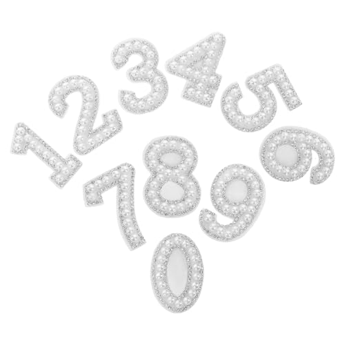 JEWEDECO 10 Stück Teiliges Selbstklebende Strassnummern Patches Weiße Glitzer Aufbügler für DIY Kleidung Taschen und Dekorationen Langlebig und Vielseitig Einsetzbar JEWEDECO 10 Stück Teiliges Selbstklebende Strassnummern Patches Weiße Glitzer Aufbügler für DIY Kleidung Taschen und Dekorationen Langlebig und Vielseitig Einsetzbar von JEWEDECO