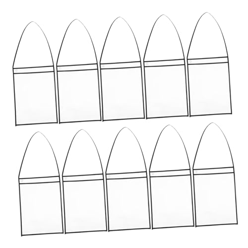 JEWEDECO 10 Stück Teiliges Transparente Robuste Pvc hängeschild taschen mit Trocken Abwischbarer Oberfläche Reißfest und Vielseitig für Büro Schule Lager Geeignet Sichere Aufbewahrung und von JEWEDECO