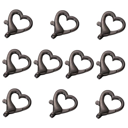 JEWEDECO 10 Stück Teiliges von Herzförmigen Metallschnallen für Taschen und Koffer Robuste und Leichte Diy Zubehörteile Schwarz Nr für Kreative Projekte JEWEDECO 10 Stück Teiliges von Herzförmigen Metallschnallen für Taschen und Koffer Robuste und Leichte Diy Zubehörteile Schwarz Nr für Kreative Projekte von JEWEDECO