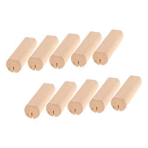 JEWEDECO 10 Stück Visitenkarten Clips Aus Holz, Notizkartenhalter, Visitenkartenständer Fürs Büro, Foto Präsentationsbasis, Hochzeitstischkarten Basis, Visitenkarten Organizer, von JEWEDECO